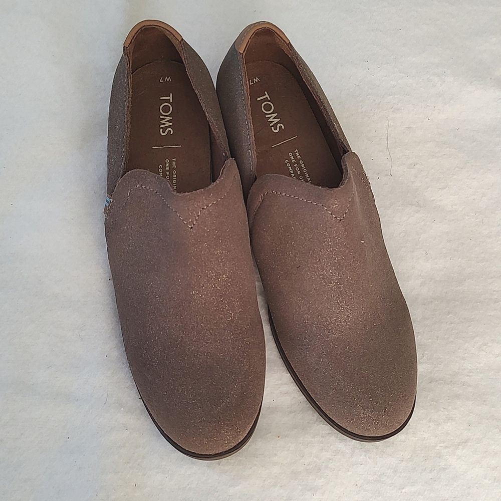 TOMS Shaye Low Shoe Suede Tan Ankle Booties - Size 7